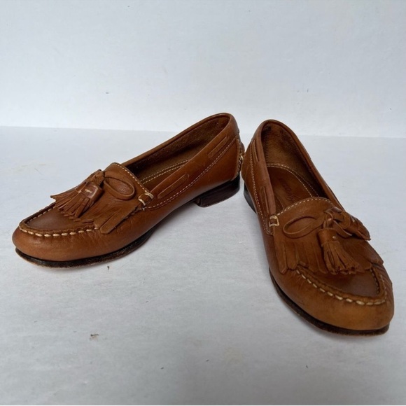 Women’s Brown Leather Tassel Loafers size 51/2 - Picture 9 of 9